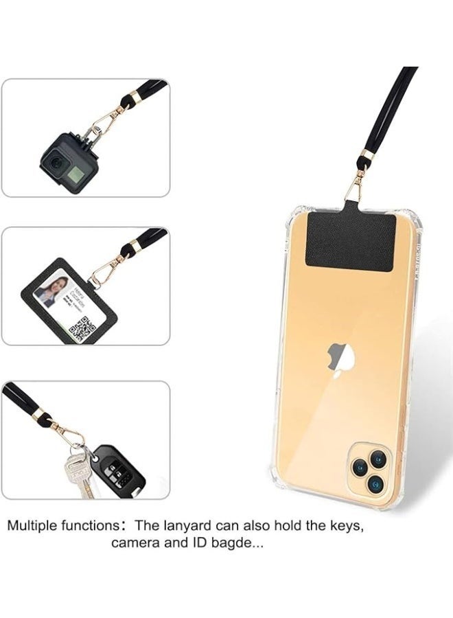[2 Pack] Phone Lanyard with Phone Patches, Phone Lanyard Adjustable Neck Strap, Universal Detachable Lanyard, Multifunctional Patch Strap Wrist with Cell Phone Patch - Image 4