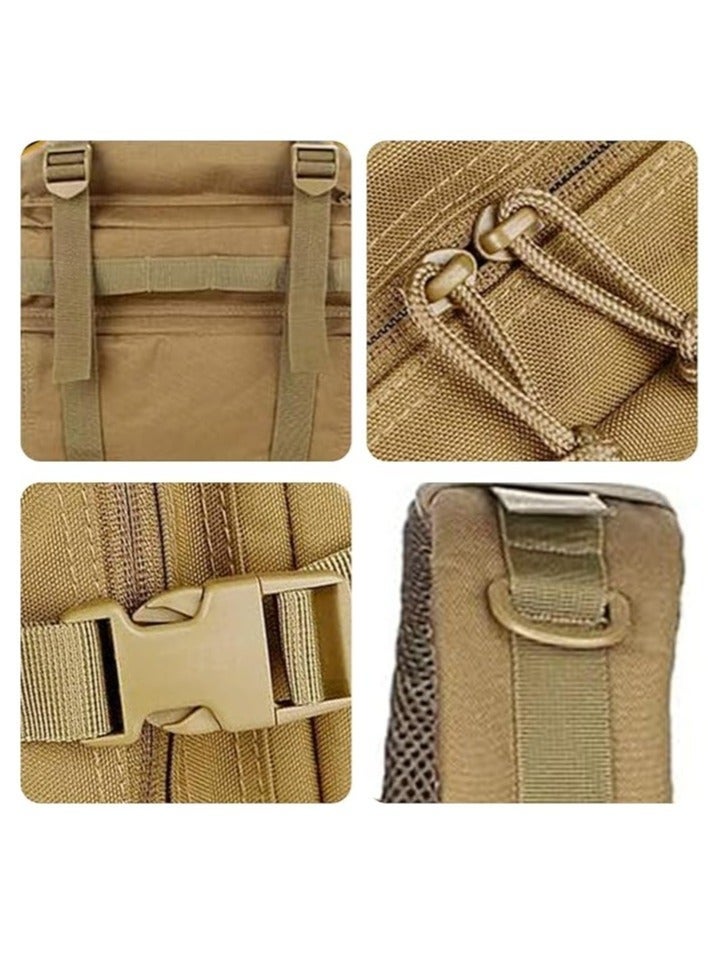 WINEENEE 45L Military Tactical Backpack for Men Waterproof Hiking Bag for Camping Travel Gym Work Large Durable Outdoor Sport Backpack Anti-Theft Perfect for Desert Trips Picnics - Image 3