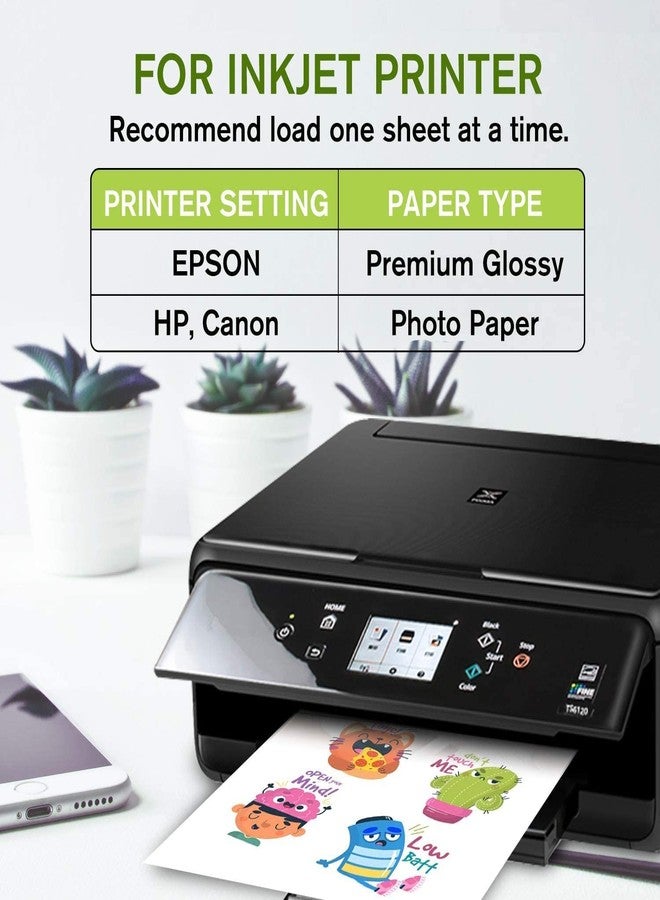 GMP Printable inkjet A4 Non-tearable Self-Adhesive Sticker Paper Waterproof HD Printing for Ink Jet Printer, 50 Sheet - Image 5