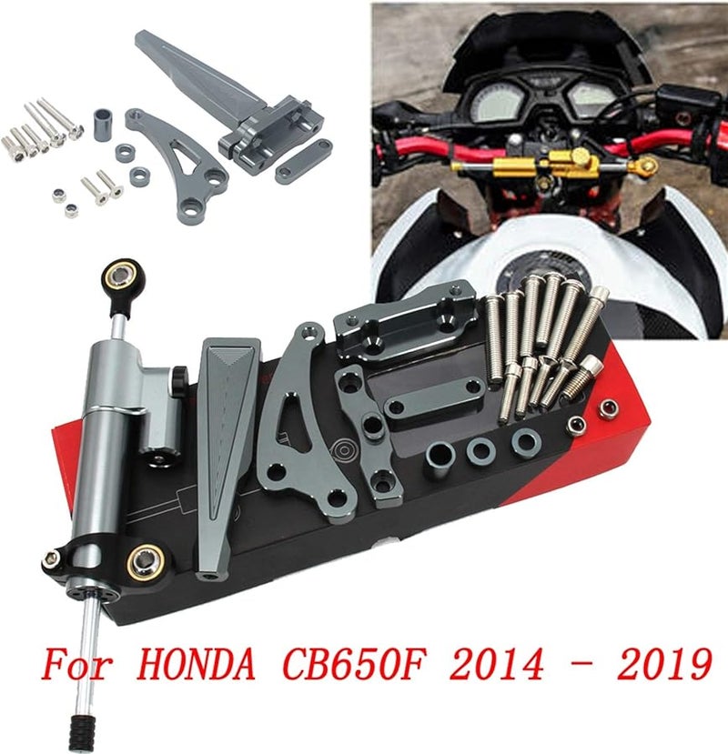 CNC Aluminum Steering Damper Mounting Bracket Kit For Honda CB650F Color K - Image 3