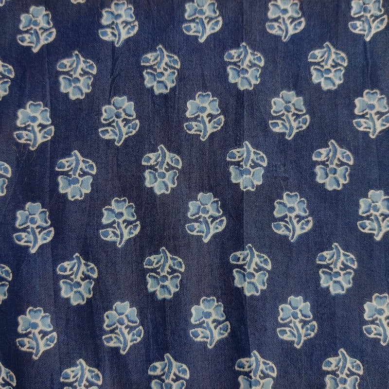 AVKA Studio Soft Cotton Napkins 18x18 inches  Washable Thin Cloth Dinner Napkins Set of 6  Everyday Use or Dinner Party and Events  Indigo Blue Floral Lightweight Indian Block Print Soft Fabric by Craftbot - Image 5