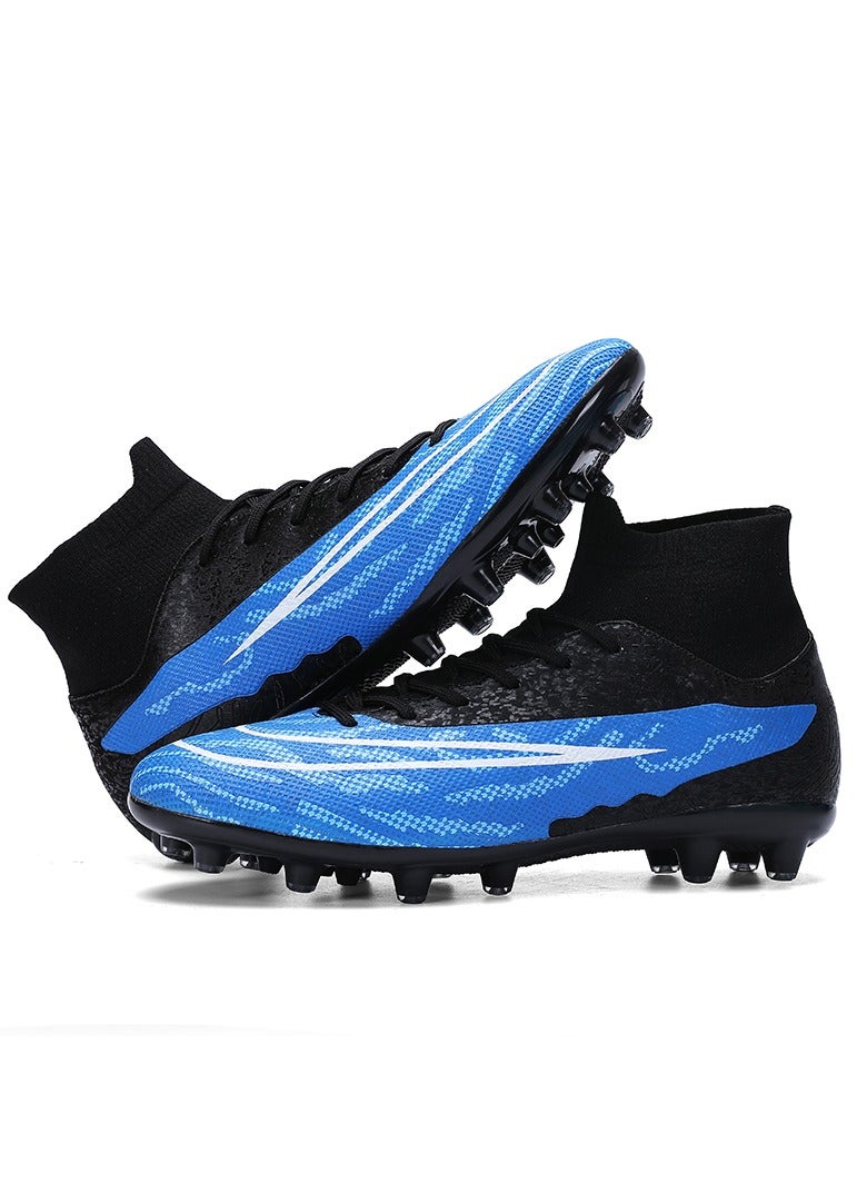 2024 New High Top Anti slip Football Shoes Outdoor Indoor Professional Youth Boys Football Shoes Unisex Football Cleats  - Image 1