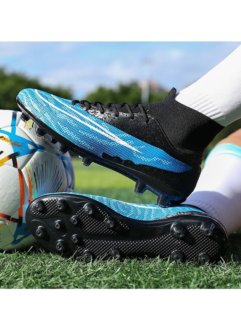 2024 New High Top Anti slip Football Shoes Outdoor Indoor Professional Youth Boys Football Shoes Unisex Football Cleats  - Image 2