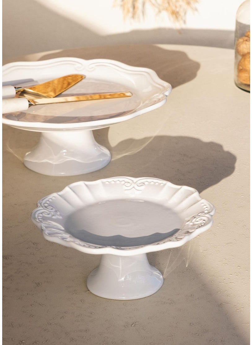THE MIA Grande Cake Cake Stand White 22X10 cm GRD0019  - Image 4