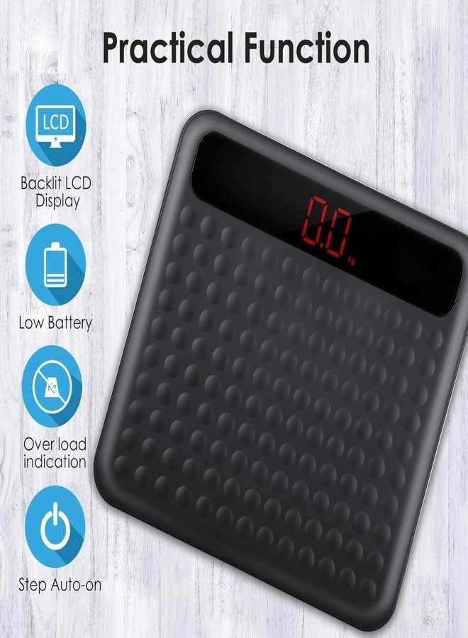 Uten Digital Body Weight Bathroom Scale, High Precision Measurements Scales with Step-On Technology, Large Non Slip Silicone Platform and LCD Digital Display, 400lbs/180kg Capacity - Image 3
