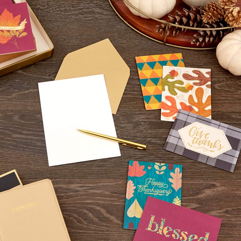 Hallmark Thanksgiving Cards Assortment  Give Thanks (24 Assorted Seasonal and Blank Cards with Envelopes) - Image 2