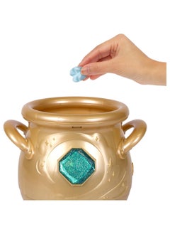 Magic Mixies Magic Mixies Gold Cauldron | Spellbook & Magic Ingredients | Create a Plush Friend | Mystical & Enchanting Playset for Kids  - Image 4