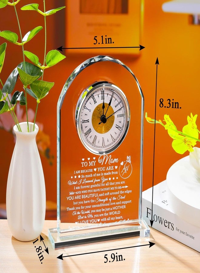 Movdyka Birthday Gifts for Mom from Daughter Son, to My Mom Gifts for Christmas Unique Crystal Clock, Best Mother Ever Present Ideas for Thanksgiving, Wedding, Valentines, Mothers Day - Image 5