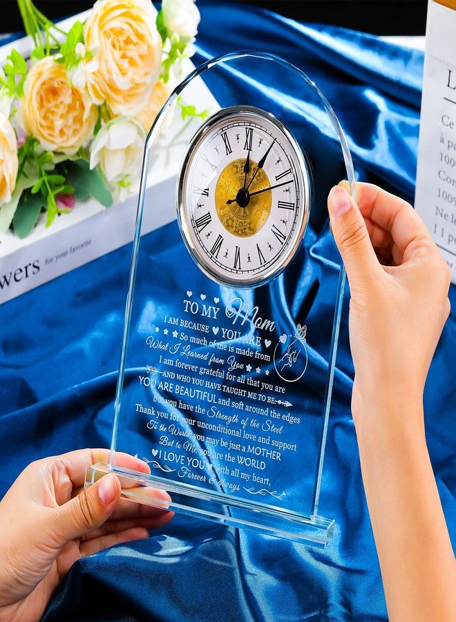 Movdyka Birthday Gifts for Mom from Daughter Son, to My Mom Gifts for Christmas Unique Crystal Clock, Best Mother Ever Present Ideas for Thanksgiving, Wedding, Valentines, Mothers Day - Image 4