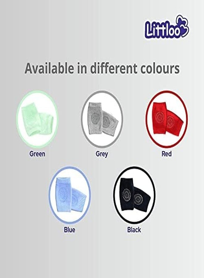 ليتلو جوارب ركبة وجوارب زحف للأطفال من ليتلو (عبوة من 6 قطع) وسادات حماية للركبة والمرفق مانعة للانزلاق، مطاط قطني ناعم لتوفير الراحة وحماية الركبة (رمادي) - Image 2