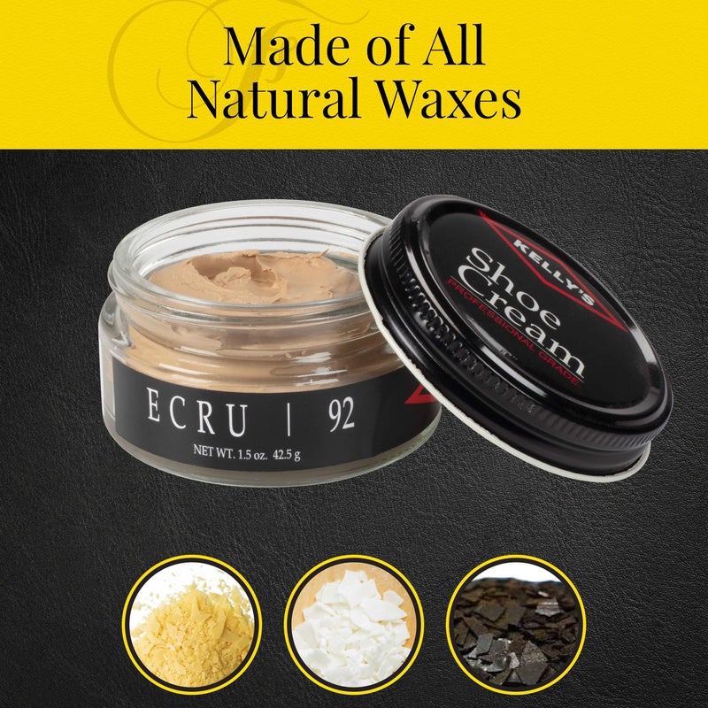 KELLYS Kelly's Ecru Shoe Polish 1.5 oz - Professional Leather Shoe Cream - Image 3