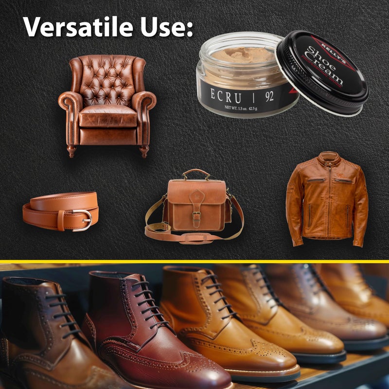 KELLYS Kelly's Ecru Shoe Polish 1.5 oz - Professional Leather Shoe Cream - Image 4