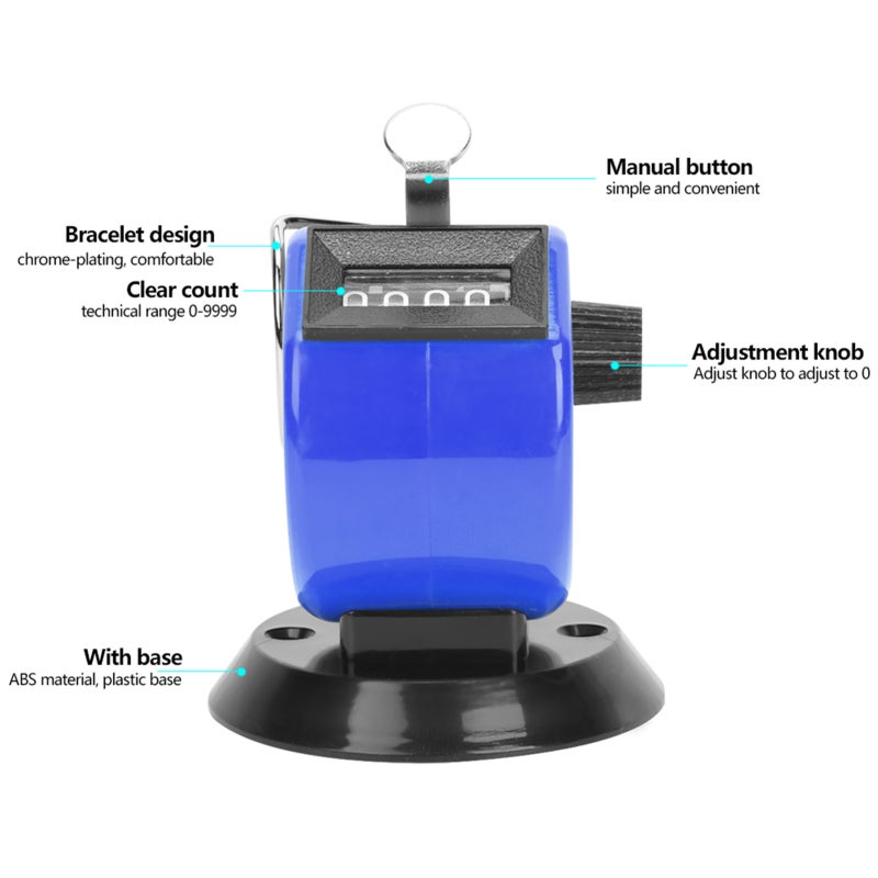 Mechanical Counter: ABS Plastic Case, 9999 Count Range, Comfortable Grip - Portable Easy-clear Design, Hand Tally for Conference Attendance, Traffic Flow Data Tracking - Image 4