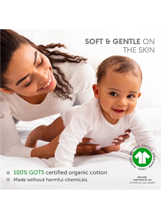 Threadmill Home Linen Organic Pillow Cases Standard Size Set of 2 | GOTS Organic Certified | Soft, Breathable Luxury Cotton Sheets Perfect for Hotel & Hospital Use | Bright White  - Image 2