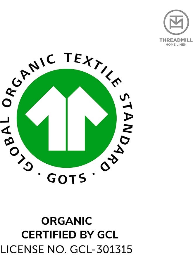 Threadmill Home Linen Organic Pillow Cases Standard Size Set of 2 | GOTS Organic Certified | Soft, Breathable Luxury Cotton Sheets Perfect for Hotel & Hospital Use | Bright White  - Image 3