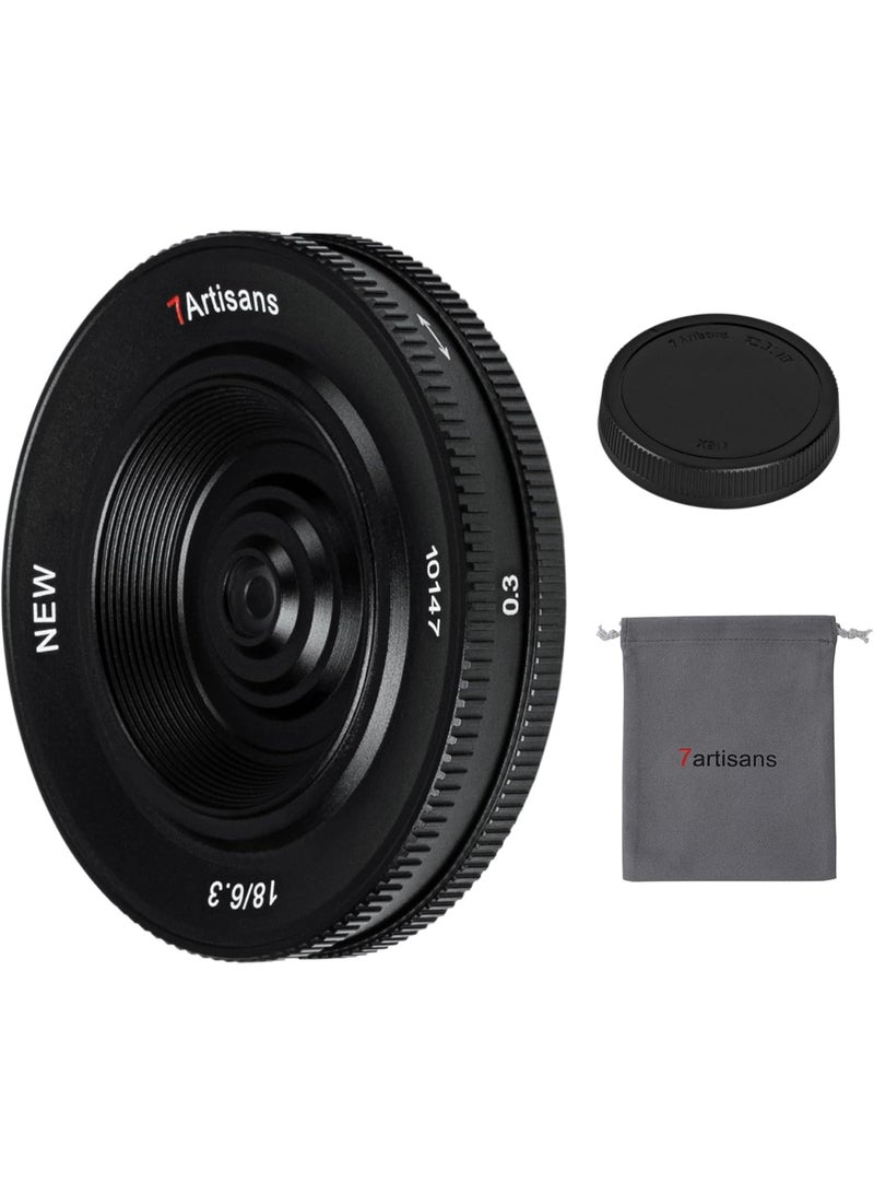 7أرتيسانز عدسة 7artisans مقاس 18 مم F6.3 Mark ⅡAPS-C فائقة النحافة للكاميرات Canon Eos-M1 Eos-M1 Eos-M2 Eos-M3 M5 M6 M10 M100 M50 صغيرة الحجم غير المزودة بمرآة - Image 1