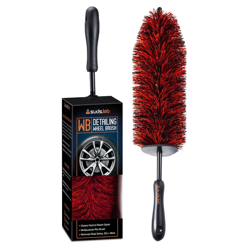 suds.lab Suds Lab WB Premium Detailing Wheel Brush for All Vehicle Types â€“ 17.7" Ultra-Soft and Scratch-Free Reusable Rim, Wheel, and Tire Brush for Deep Cleaning - Image 1