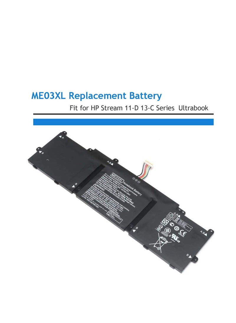 Terabyte ME03XL ME03 Replacement Laptop Battery for HP Stream 11-D 13-C Series 13-c110nr 13-c002dx 13-c010nr 13-c014tu 11-d010nr 11-d020nr 11-d010wm 11-d011wm 11-D014TU 787521-005 787089-541 HSTNN-UB6M - Image 4