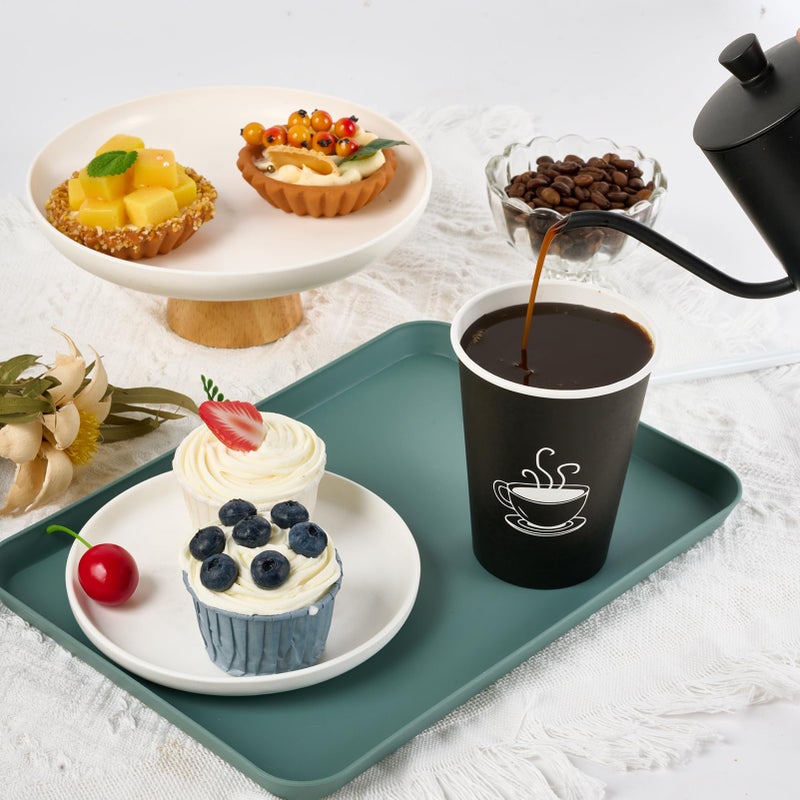 TV TOPVALUE 12 oz 210 Pack Paper Coffee Cups  Disposable Coffee Cups  Hot Drinking Cups for Coffee Water Tea  Black Coffee Paper Cups for Cafes  Offices and Events - Image 5