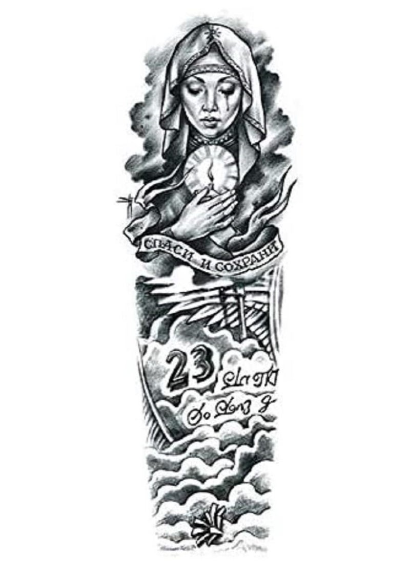 Generic Full Arm Waterproof Temporary Tattoo For Men And Women Long Time Lasting D  - Image 2
