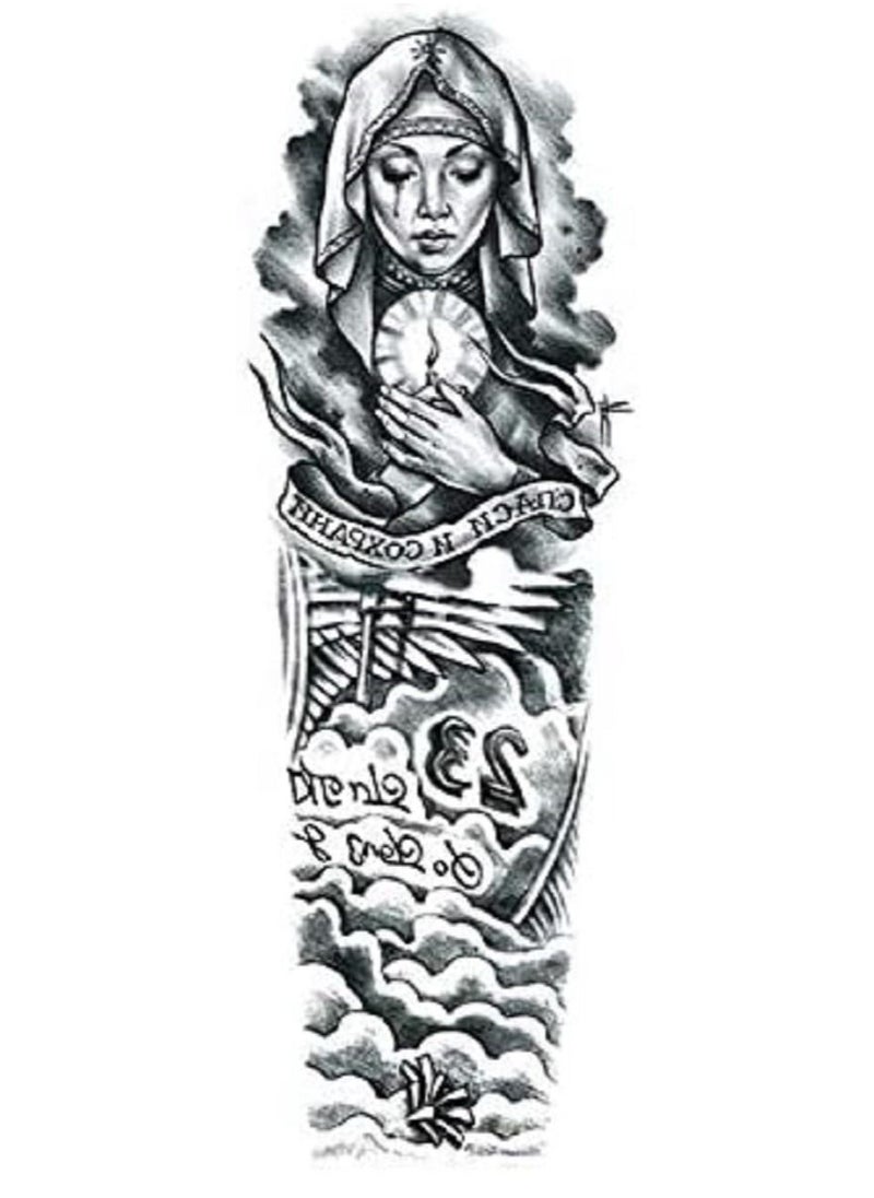 Generic Full Arm Waterproof Temporary Tattoo For Men And Women Long Time Lasting D  - Image 1