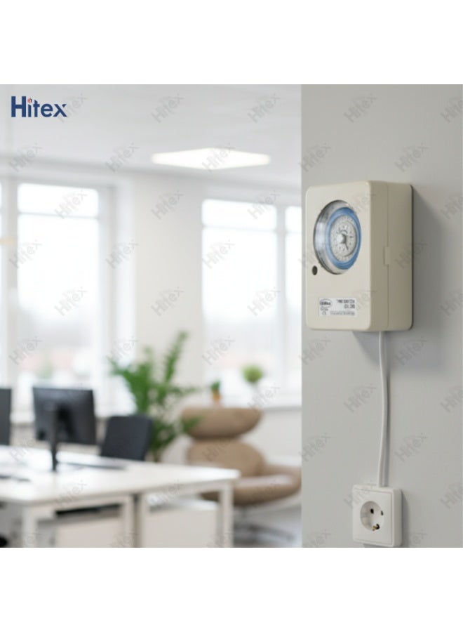 Hitex Giffex Programmable Mechanical Timer Switch – Digital Timer with Metal Box, 100-240V AC, 15-Minute Minimum Setting, 150H Backup Reserve | Industrial & Control Panel Timer - Image 5