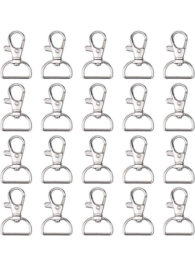 40 PCS Lobster Clasps Swivel Trigger Snap Hooks, Key Chain Hooks with D Ring for Bags, Lanyard Clips, Key Rings, Puppy Chains - Image 1