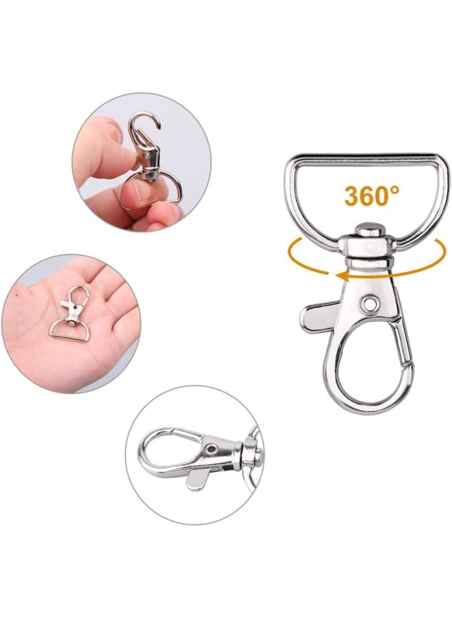 40 PCS Lobster Clasps Swivel Trigger Snap Hooks, Key Chain Hooks with D Ring for Bags, Lanyard Clips, Key Rings, Puppy Chains - Image 3