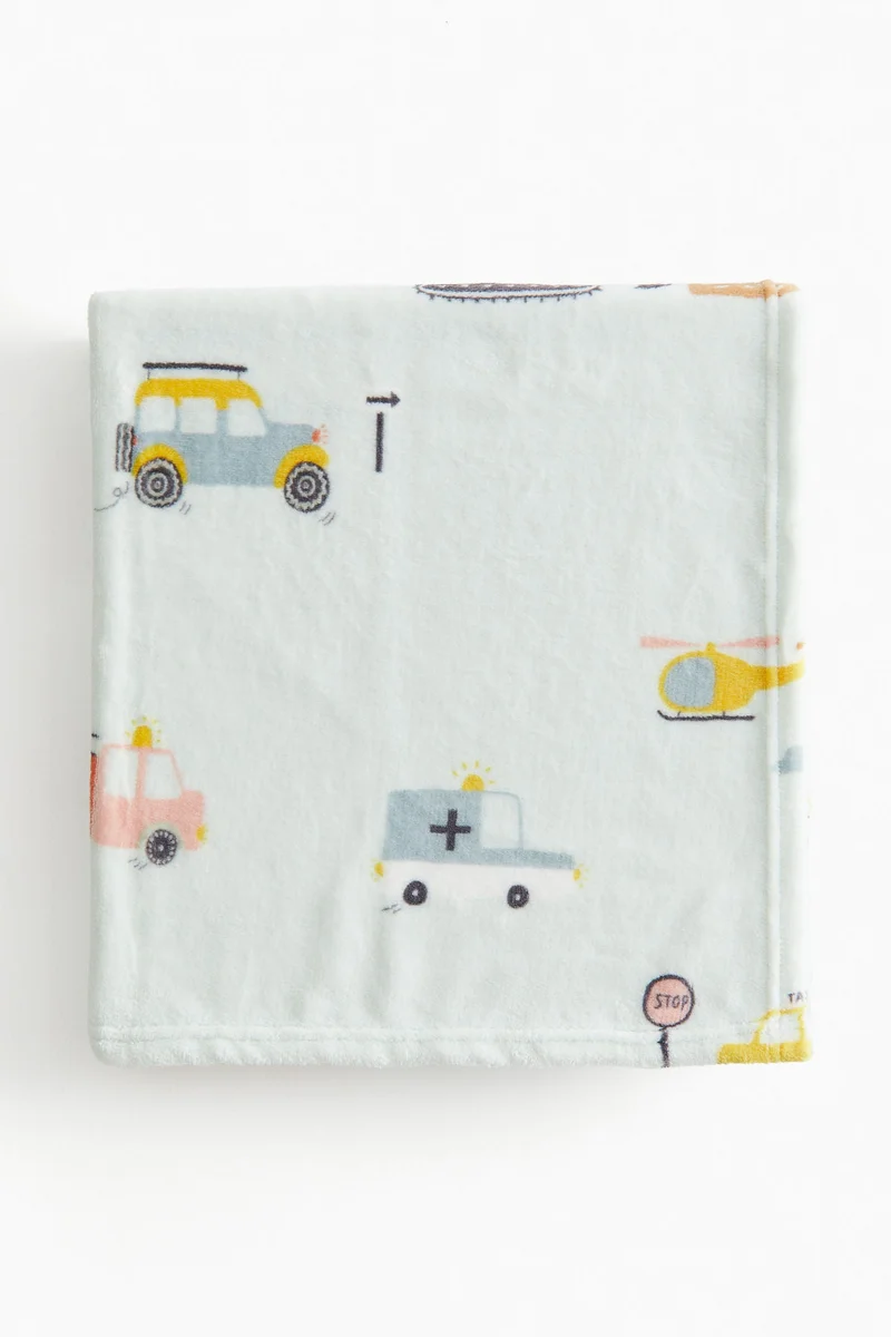H&M Patterned fleece blanket