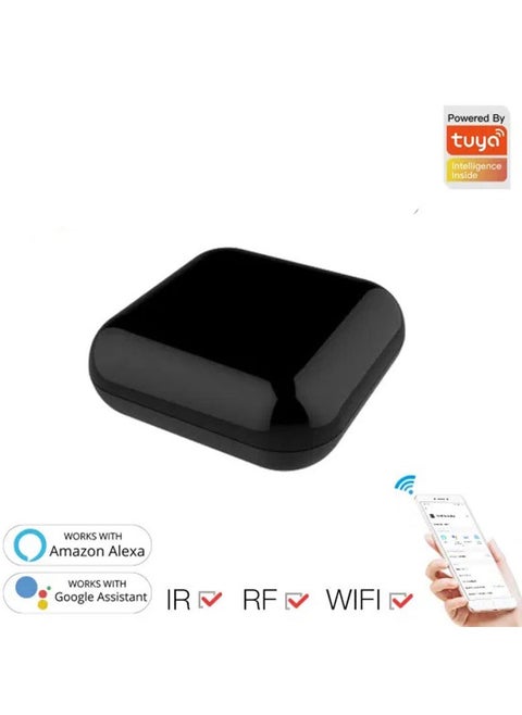 WiFi RF IR Smart Home Universal Remote Controller for TV, Air Conditioning, and Appliances, Tuya/Smart Life App & Voice Control Compatible with Alexa & Google Home
