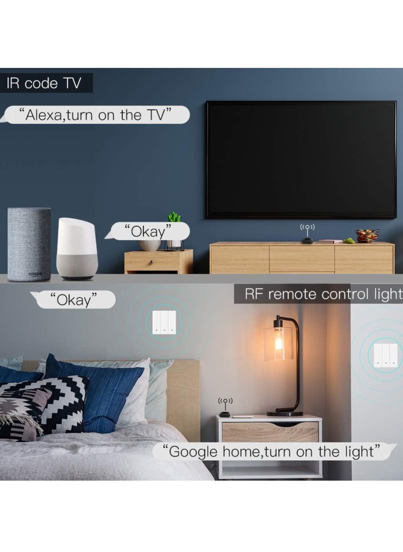 MOES - WiFi RF IR Smart Home Universal Remote Controller for TV, Air Conditioning, and Appliances, Tuya/Smart Life App & Voice Control Compatible with Alexa & Google Home - Image 1