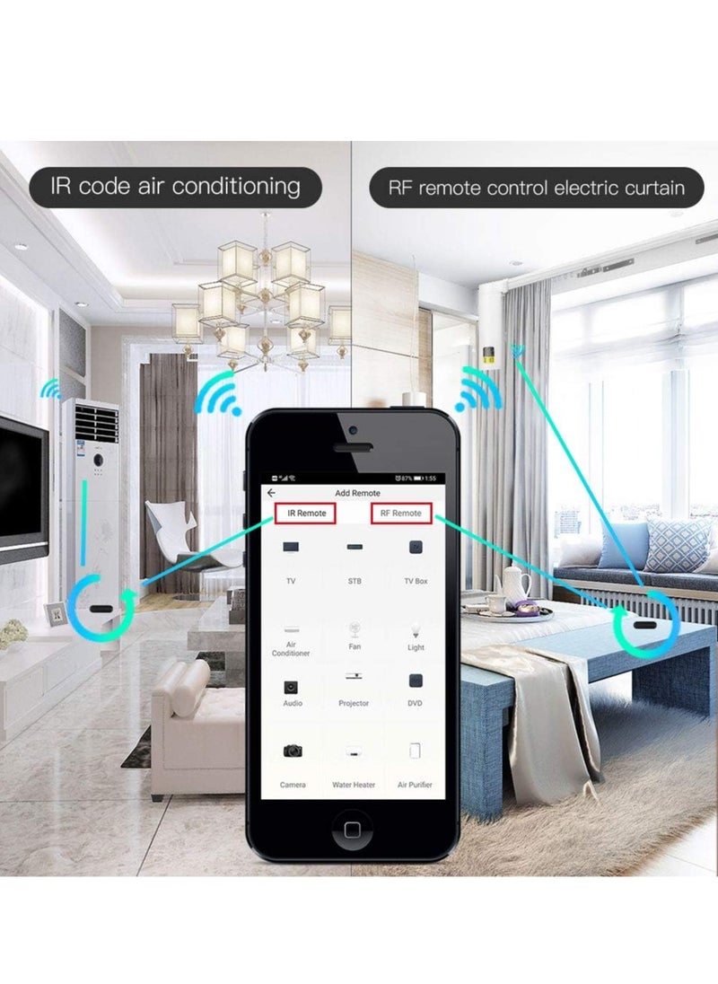 MOES - WiFi RF IR Smart Home Universal Remote Controller for TV, Air Conditioning, and Appliances, Tuya/Smart Life App & Voice Control Compatible with Alexa & Google Home - Image 1