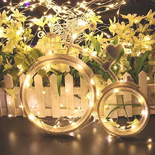 Tu Casa DW-440 USB LED Copper Fairy Lights | 10 Meters 100 LED Bulbs | Waterproof Decorative String Lights | Warm White Nickel Finish | Home Decor, Bedroom, Party, Festival Lighting - Image 5