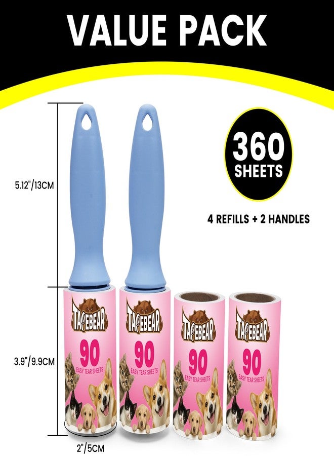 TAPEBEAR Lint Rollers 360Sheets with 2 Handles, Sticky Roller for Pet Hair Lint Debris, Easy Start Easy Spiral Tear Dog and Cat Lint Remover for Clothes Sofa Bed Furniture Carpet Car Seat - Image 5