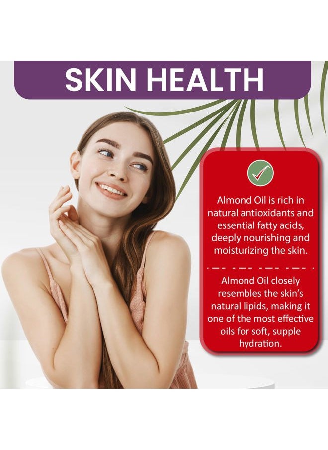 Dr Joe Lab - Bitter Almond Oil - 16 oz - Pure, All Natural, Non GMO, Carrier Oil - for Skin, Hair, Body, Nails, Face, Arms & Legs - Hydrates, Nourishes, Moisturizes - Image 1
