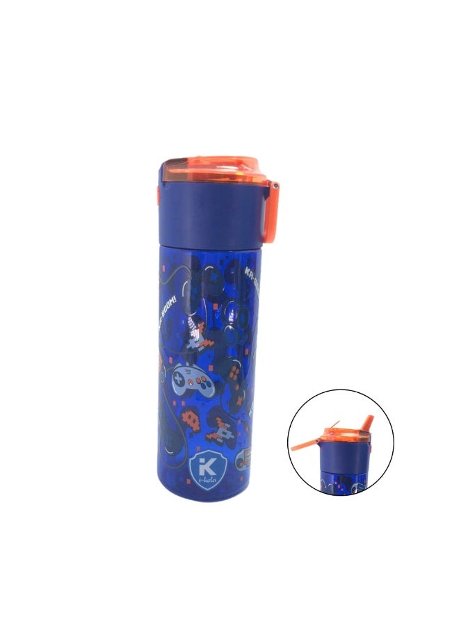 i-kola AMES BLUE 750 ML Kids Water Bottle for School | BPA-Free Plastic Water Bottle for Boys & Girls | Leakproof, Unbreakable, Easy to Drink, Quick Open Lock (TS-9211 B 3) - Image 1