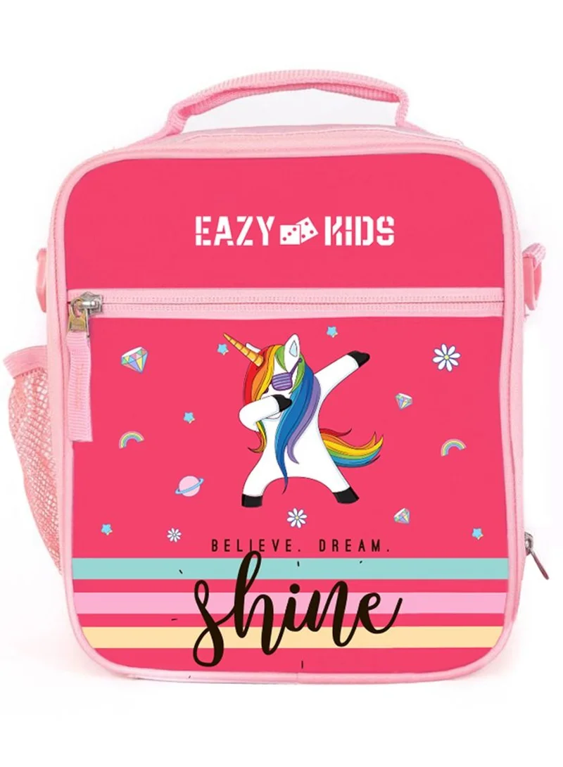 Eazy Kids Eazy Kids Bento Lunch Bag - Unicorn - Pink
