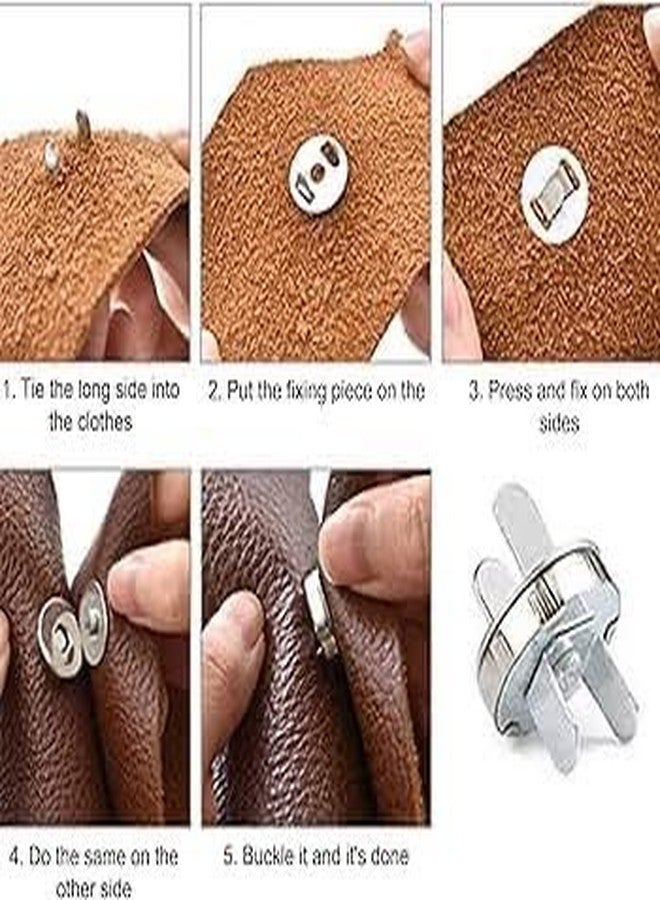 CRAFTMEMORE أزرار كبس مغناطيسية CRAFTMEMORE بمشبك قوي لإغلاق حقائب اليد والخياطة، عبوة من 10 قطع MNB (14 مم، نحاس عتيق) - Image 5
