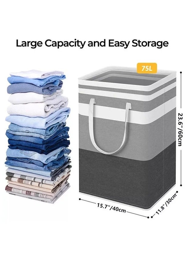 2 Pack Laundry Basket, Collapsible Laundry Bag with Easy Carry Handles, Freestanding Laundry Hamper for Clothes, Blankets, Cushions - Image 5