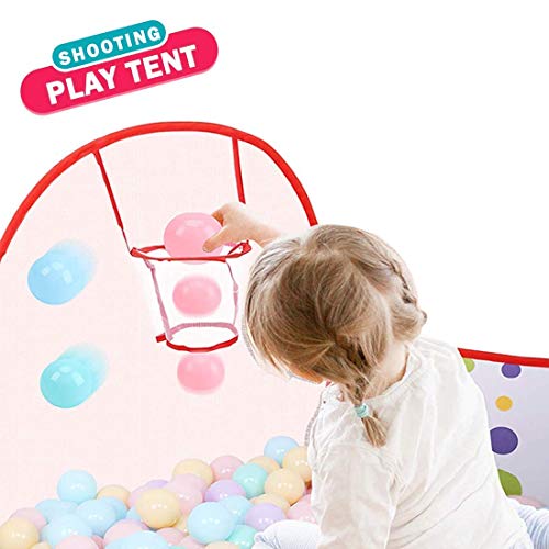 GURBIK Kids Dotted Activity Basketball Ball Pool for Kids, Play Tent House for 2+ Year Old Girls and Boys, Ball Pit for Kid, Spacious, Lightweight, Portable & Easy to Set Up (with 30 Balls) - Image 4