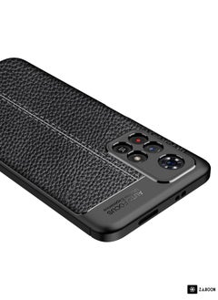 ماركة غير محددة حافظة هاتف مقاومة للصدمات من مادة TPU لهاتف Xiaomi Redmi Note 11 Litchi (أسود)  - Image 5