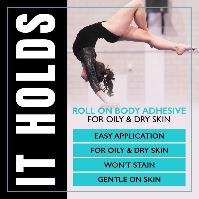 jomi compression Fabric & Body Adhesive Roll On Glue for Skin, Clothing, Dancers, Lace Wig, Hair, Stockings, Sweat Resistant Skin Adhesive, Fashion Tape Residue Free 2oz - Image 5