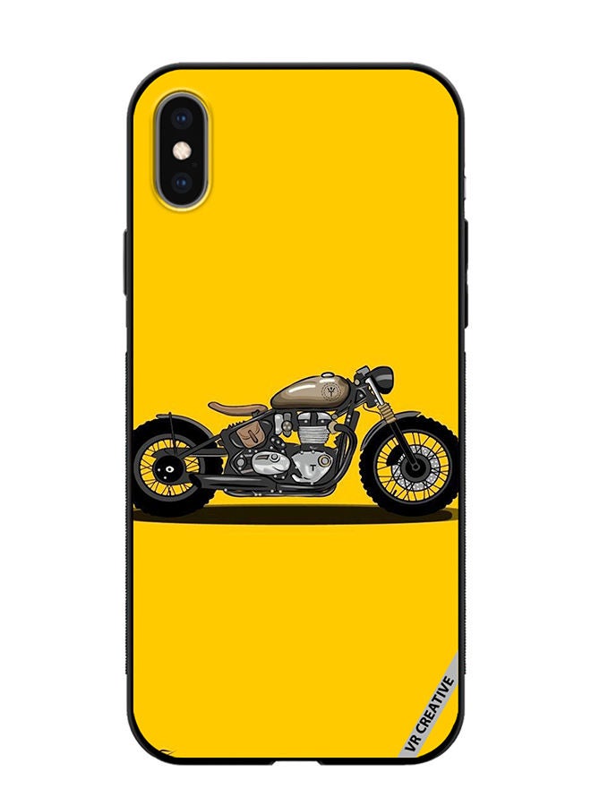 Protective Case Cover For Apple iPhone XS Max Bike Design Multicolour
