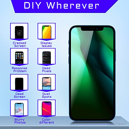 DGSCSMY for iPhone 12 Pro Max Screen Replacement 6.7" LCD Display 3D Touch Digitizer Full Assembly with Ear Speaker Proximity Sensor Fix Repair Tools Kit Waterproof Adhesive A2411 A2342 A2410 - Image 4