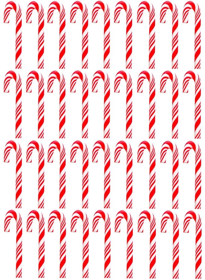 EHOPE 100Pcs Clay Candy Canes Red White Candy Canes Christmas Candy Cane Faux Candy Cane Christmas Stick Mini Polymer Soft Clay DIY Decoration for Nail Art Kit DIY Cake Food（3CM-Red +White） - Image 1