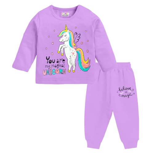 Kuchipoo Girl Regular Fit Cotton Printed T-Shirts and Pyjamas Set (KUC-PSUT-134, 2-3 Years, Multi-Colored) - Image 4