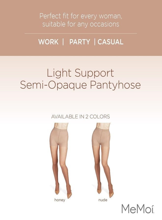 MeMoi Light Support Semi-Opaque Pantyhose Honey Q2 - Image 2