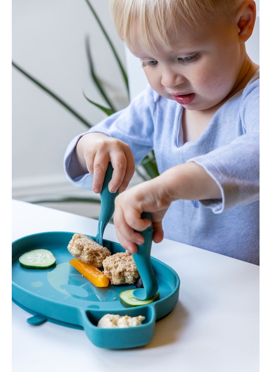 TUM TUM Boxed Silicone Spoon Fork Set Boris Bear  - Image 4