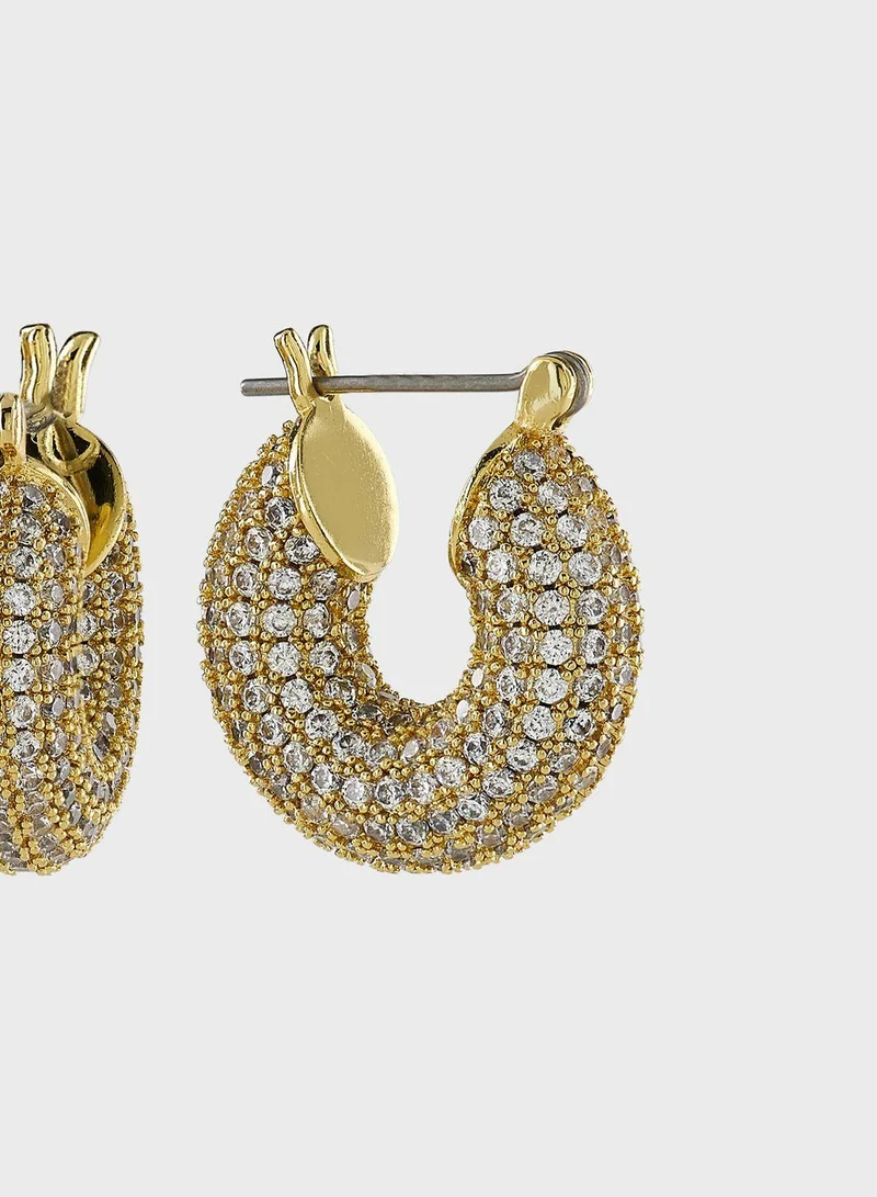 LUV AJ Pave Mini Cuff Earrings