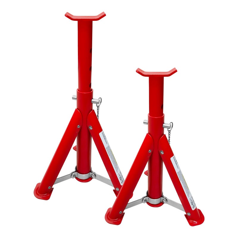 YATOINTO Foldable Jack Stands 3 Ton 6600 LBs 11421606 Adjustable Height with Mobility Safety PinCar Jack Stand for HomeGarage WorkshopsLifting SUV Pickup TruckUTVATV Red 1 Pair